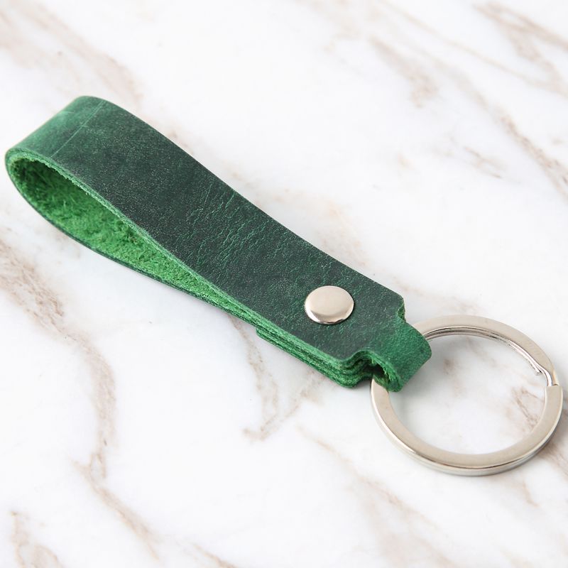 Wholesale Men's Leather Belt Waist Car Leather Single Ring Keychain